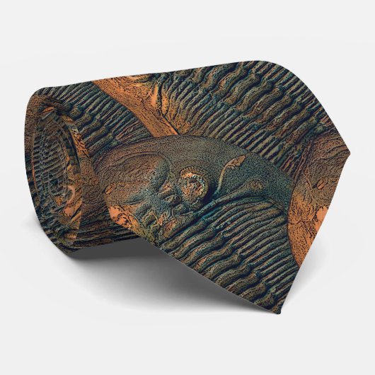 Cravate Neometacanthus Fossil Trilobite Neck "Paléo-chic" (Roulé)