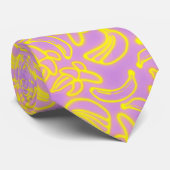 Cravate Neon Bananas violet  (Roulé)
