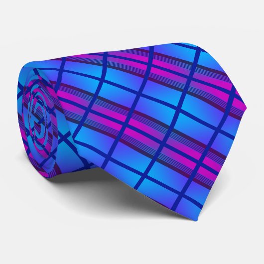 Cravate Néon bleu violet (Roulé)