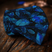 Cravate Neon Blue Feather Men’s Tie
