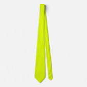 Cravate Neon Chartreuse couleur solide | Classique (Devant)