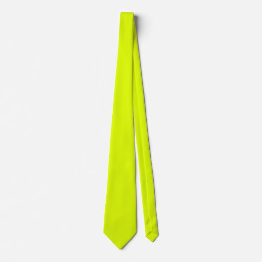 Cravate Neon Chartreuse couleur solide | Classique (Devant)
