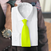 Cravate Neon Chartreuse couleur solide | Classique