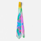 Cravate Neon fluide Abstrait (Devant)