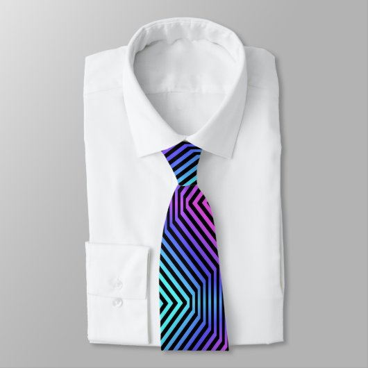 Cravate Neon glow Twisting Zigzag (Attaché)