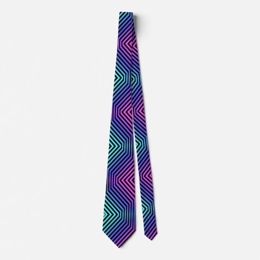 Cravate Neon glow Twisting Zigzag (Devant)