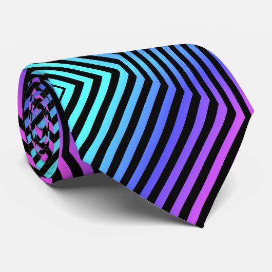 Cravate Neon glow Twisting Zigzag (Roulé)