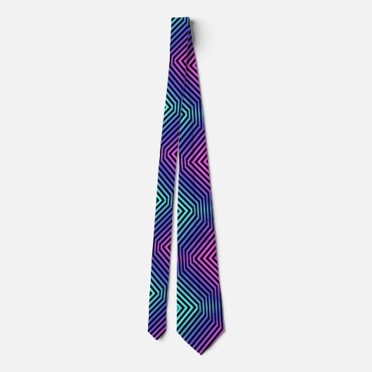Cravate Neon glow Twisting Zigzag (Dos)