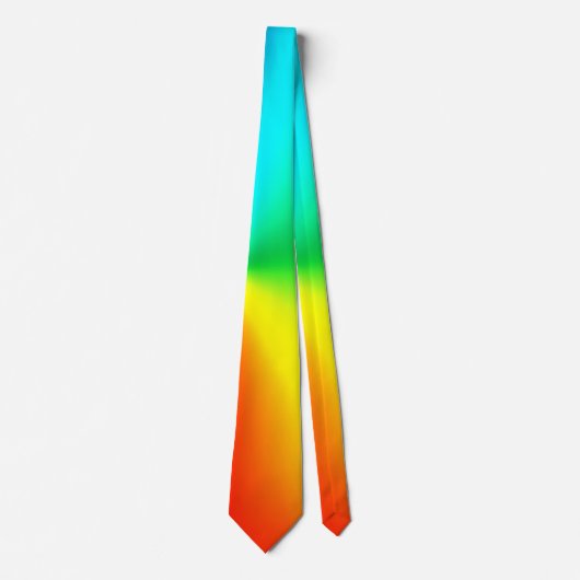 Cravate Neon Gradient Rainbow Abstract (Devant)