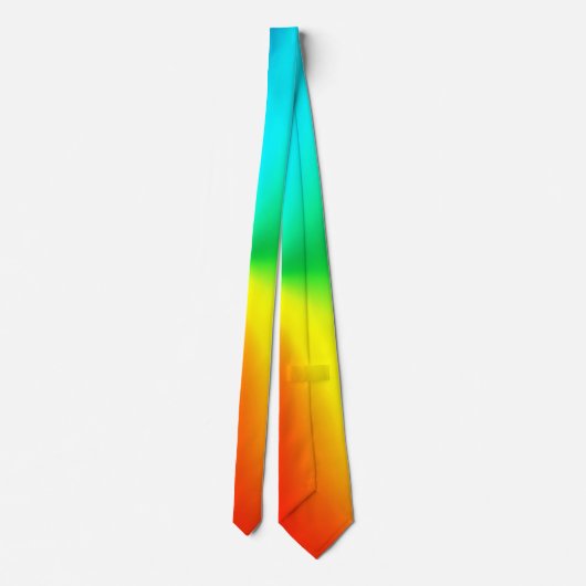 Cravate Neon Gradient Rainbow Abstract (Dos)