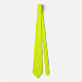 Cravate Neon Jaune Retro Couleur Fluorescent Bright (Devant)