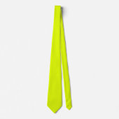 Cravate Neon Jaune Retro Couleur Fluorescent Bright (Devant)