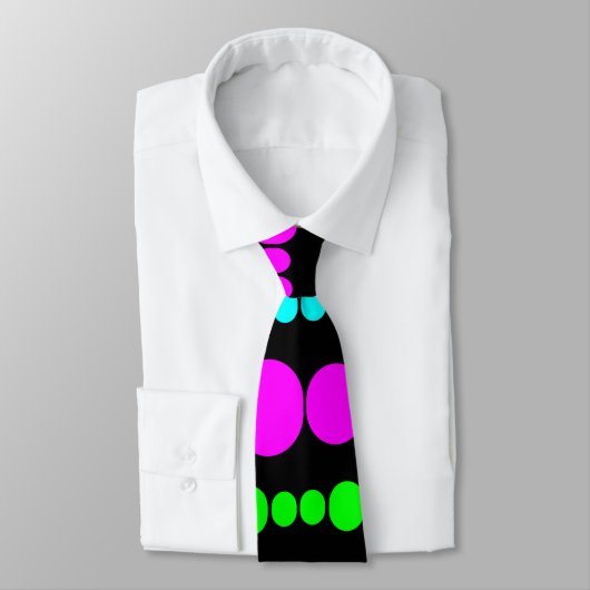 Cravate Neon Modern Rectangles (Attaché)