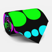 Cravate Neon Modern Rectangles (Roulé)