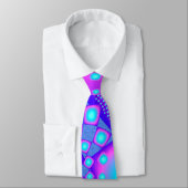 Cravate Neon Molecules Psychedelic Fractal (Attaché)