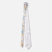 Cravate Neon Orange Yellow Blue Curvy Line Pattern -COOL (Dos)