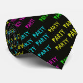 Cravate Neon Party Glow In Dark Print Necktie (Roulé)