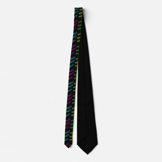 Cravate Neon Party Glow In Dark Print Necktie (Dos)