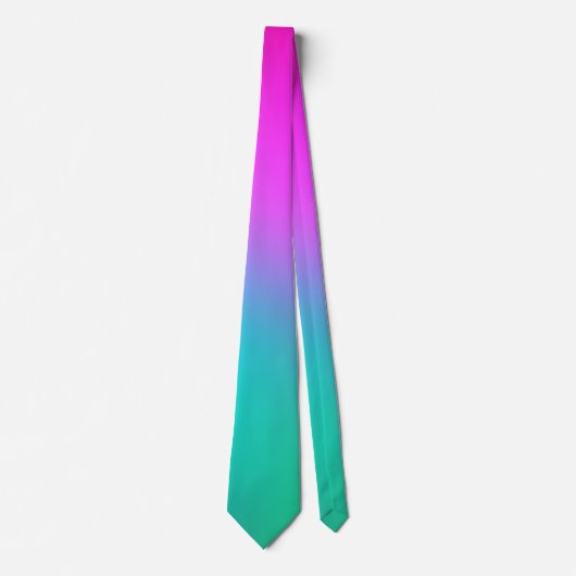 Cravate Neon Pink Blue et Green (Devant)