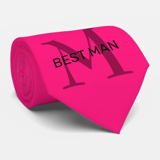Cravate Neon Pink Neck Tie (Roulé)