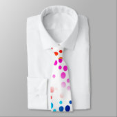 Cravate Neon Pois sur White (Attaché)