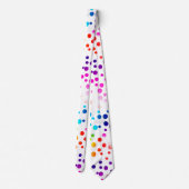 Cravate Neon Pois sur White (Dos)