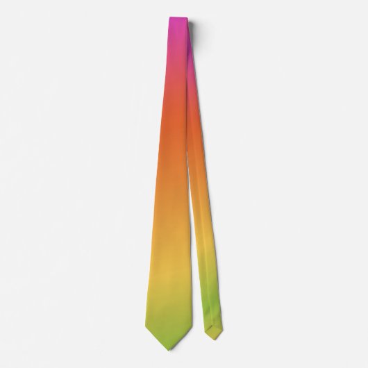 Cravate Neon Rainbow Gradient Ombré (Devant)
