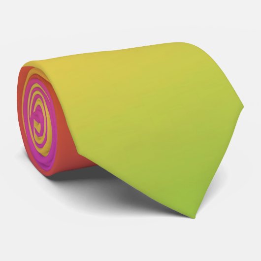 Cravate Neon Rainbow Gradient Ombré (Roulé)