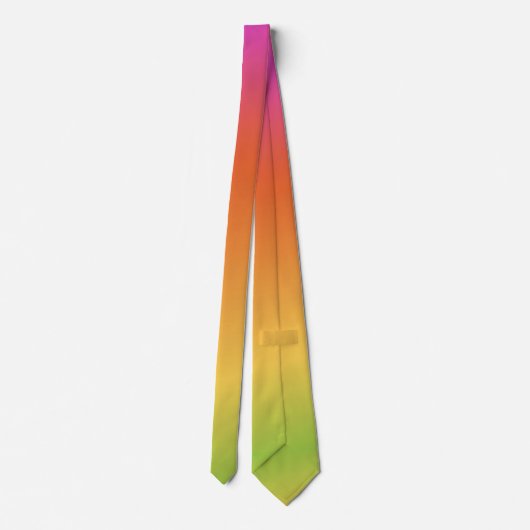 Cravate Neon Rainbow Gradient Ombré (Dos)