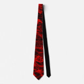 Cravate Neon Red Curvy Line Abstrait Motif (Devant)