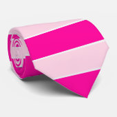 Cravate Neon rose clair rose rose rayures horizontales (Roulé)