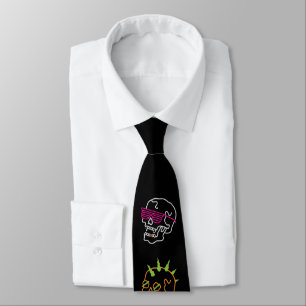 Cravate Neon Skuls