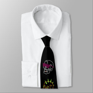 Cravate Neon Skuls