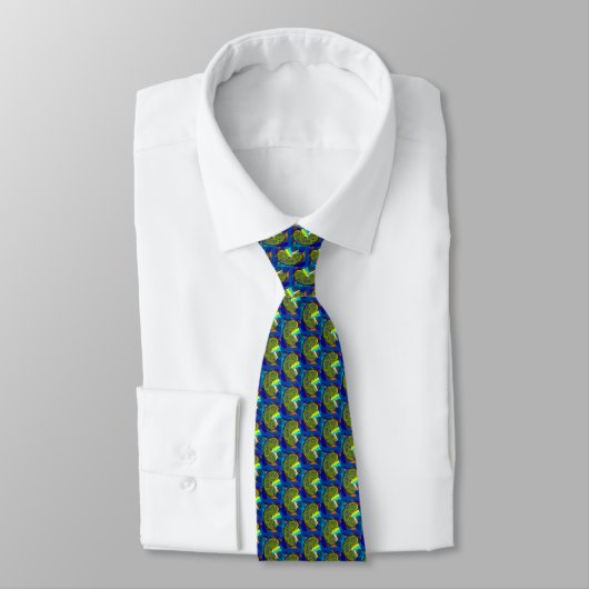 Cravate Néphrologie Artsy Kidney Design Green All (Attaché)