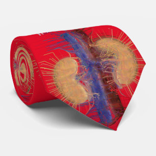 Cravate Néphrologiste Artsy Lall Kidney Design Rouge