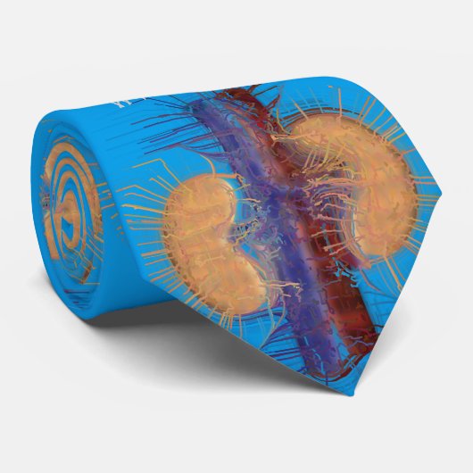 Cravate néphrologiste Unique Artsy Rein Design #12 (Roulé)