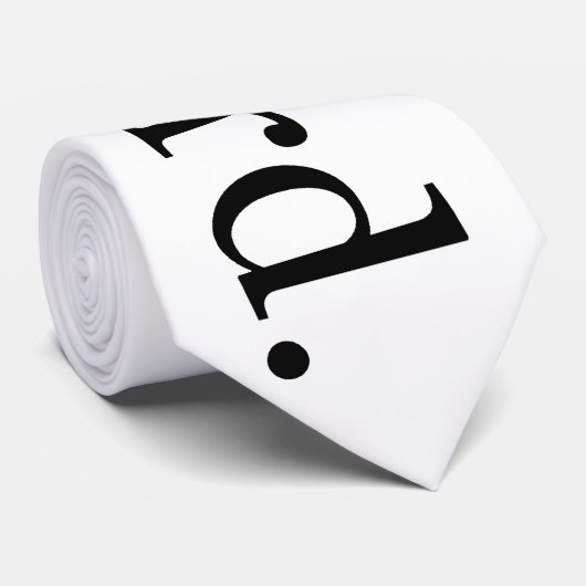 Cravate nerd (blanche) (Roulé)