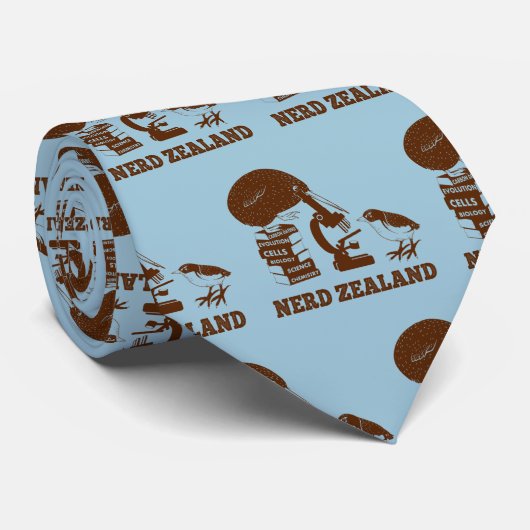 Cravate Nerd-Zélande drôle kiwi (Roulé)