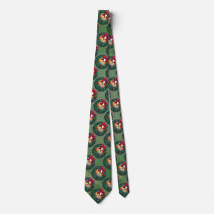 Cravate Neuf boule dans la couronne Motif sur vert