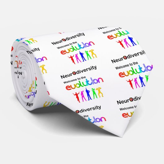 Cravate Neurodiversity Welcome (Roulé)