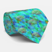 Cravate Neurologue d'art Cerveau bleu-vert (Roulé)