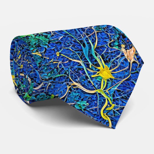 Cravate Neuron Abstrait (Roulé)