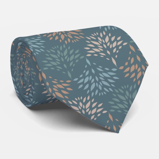 Cravate Neutre Brown Bleu Vert mignon Simple Motif (Roulé)