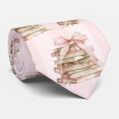 Cravate New Chapter Pink Bow Stripes (Roulé)