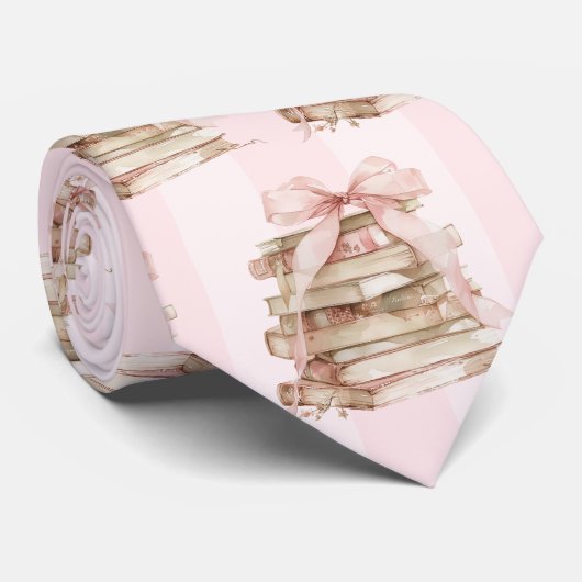 Cravate New Chapter Pink Bow Stripes (Roulé)