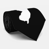 Cravate New Jersey en blanc et noir (Roulé)