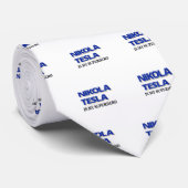Cravate Nikola Tesla est mon super-héros (Roulé)