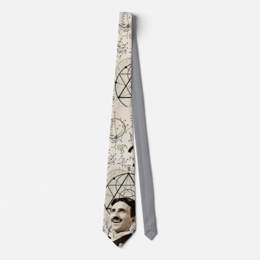 Cravate Nikola Tesla - Smiling - 369 Key for the Universe (Devant)