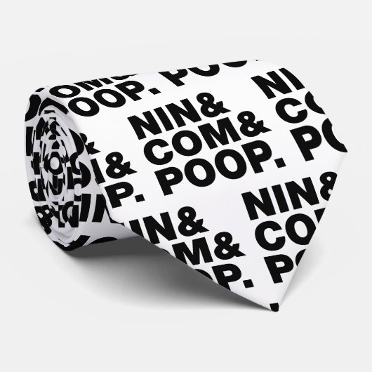 CRAVATE NIN & COM & POOP. (Roulé)