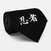 Cravate Ninja dans le kanji japonais (Roulé)